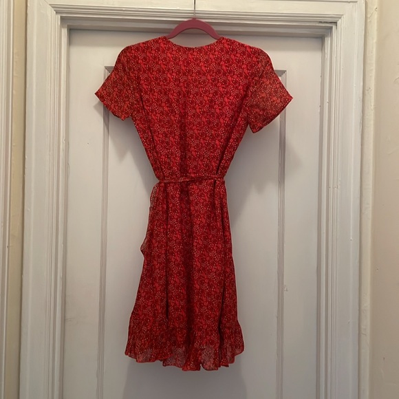 Red silk wrap dress Soi Paris 38 - Picture 5 of 10